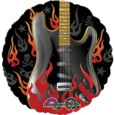 Шар с гелием "Круг гитара в огне" (18") - фото 5305