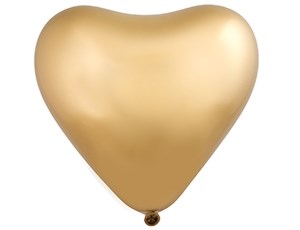 Шар с гелием "Сердце" золото хром - фото 6345