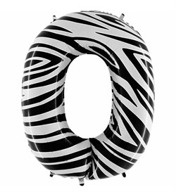 Цифра “0” (40”/102см) зебра, Grabo - фото 6885