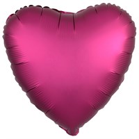 Сердце 18" бордовый сатин , Anagram