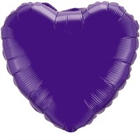 Сердце 18" фиолетовое, Flex Metal