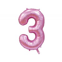 Цифра "3" (40"/102см) розовый сатин, Веселая затея