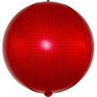Шар с гелием "Сфера 3D красная стерео-голография" (20"/51см)