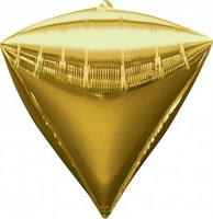 Шар с гелием "3D Алмаз" золото