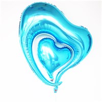 Двойное сердце (32") голубое