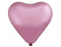 Шар с гелием "Сердце" розовый хром