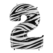 Цифра “2” (40”/102см) зебра, Grabo