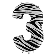 Цифра “3” (40”/102см) зебра, Grabo