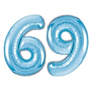 Цифра "6" (40"/102см)slim голубая,Agura