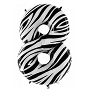 Цифра “8” (40”/102см) зебра, Grabo