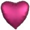 Сердце 18" бордовый сатин , Anagram - фото 4949
