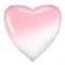 Сердце (18"/46 см) Бело-розовый градиент, Flex metal - фото 5439