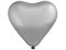 Шар с гелием "Сердце" серебро хром - фото 6346