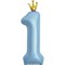 Цифра "1" (40"/102см) голубой золотая корона, Agura - фото 6763