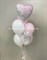 Фонтан из 6 шаров (сердце с индивидуальной надписью) - фото 6965